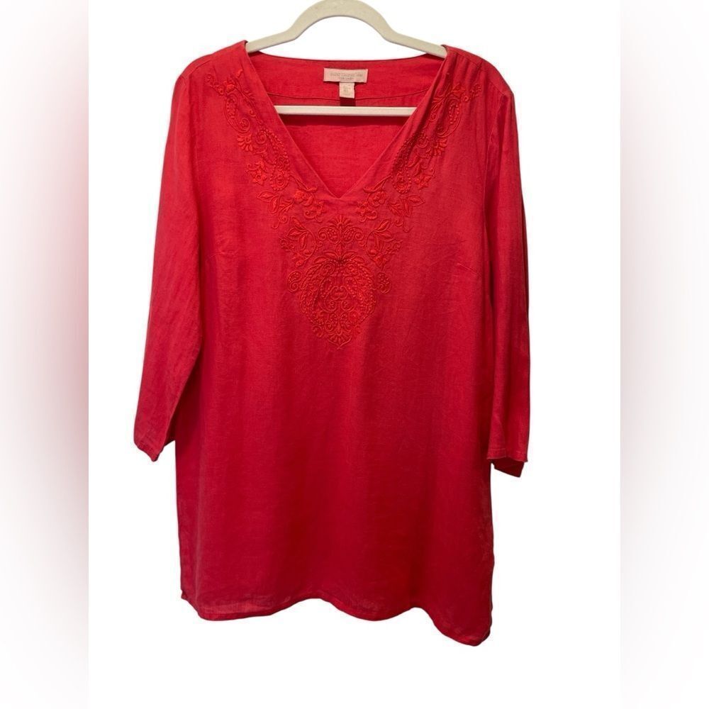 Saint Tropez West Embroidered Women's Top size L